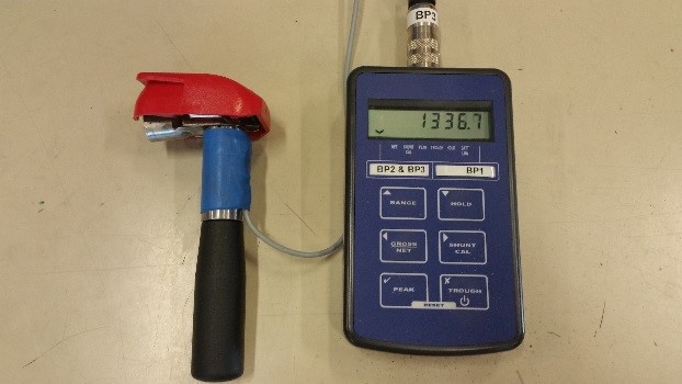 Ojop Quick Release battery connector tested with Smart Pressure Testing Terminal