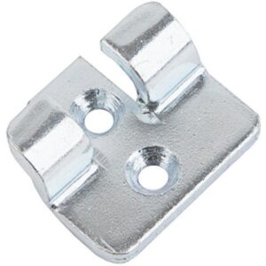 Catch plate Large size Manufactured from Chrome plated Steel with Countersunk mounting holes.