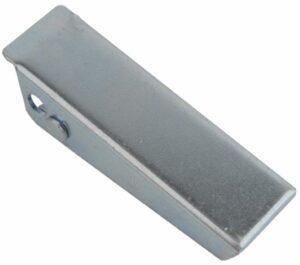 Tool box latch Zinc plated steel Medium size countersunk holes with Covered hook and friction ring