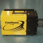 Industrial compressor body panels latched with black color case latches