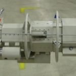 Latch with steel cable tightened holds firmly equipment upper part