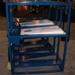 Draw latches attached to blue color frame