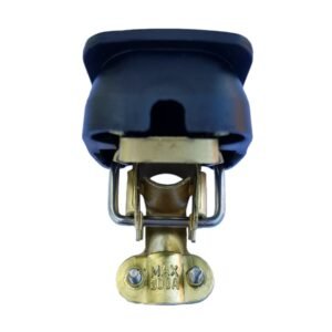 Set of Quick release battery clamps Red and black color covers Positive & Negative for bolt on application.