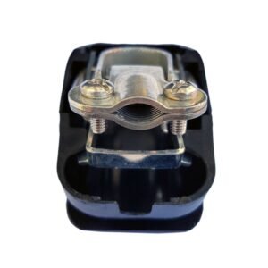 Quick release battery terminal Black color cover for mounting on Negative battery pole for bolt on application.