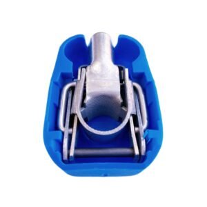 Snap-on Snap-off battery connector Blue color cover for mounting on Negative battery pole for crimp-down application.