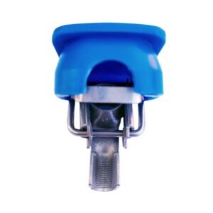 Snap-on Snap-off battery connector Blue color cover for mounting on Negative battery pole for crimp-down application.