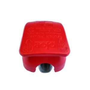 Quick Power battery connector Red color cover suitable for Positive battery pole for crimp-down application.