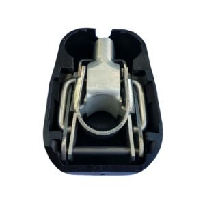 Quick Power battery connector Black color cover to lock on Negative battery pole for crimp-down application.