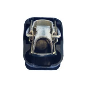 Quick Power battery terminal clamp Black color cover fits Negative battery pole for crimp-down application.