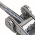 Adjustable length Latch length can be adjusted by rotating threaded screw