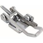 Narrow padlocable with safety catch base plate