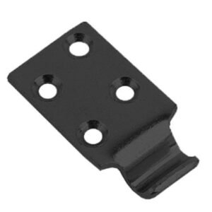 Catch plate Medium size Produced from Zinc plated and black color passivated Steel with Countersunk mounting holes.