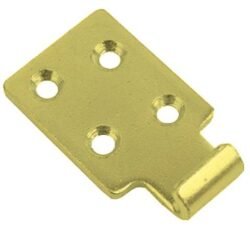 Catch plate Large size Produced from Zinc plated and yellow passivated Steel with Countersunk mounting holes.