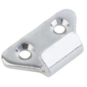 Catch plate Large size Manufactured from Chrome plated Steel with Countersunk mounting holes.