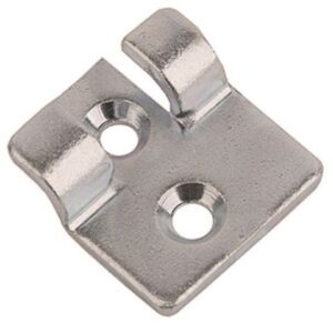 Catch plate Medium size Produced from 316 Stainless steel with Countersunk mounting holes.
