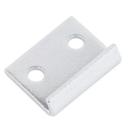 Catch plate Medium size Manufactured from Chrome plated Steel with Straight mounting holes.