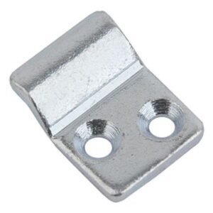 Catch plate Medium size Produced from Zinc plated Steel with Countersunk mounting holes.