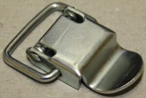 Draw latch Small size Zinc plated Steel countersunk holes with Wire link loop
