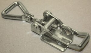 Toggle Latch 304 Stainless Medium size countersunk holes with Hinged Triangle screw loop