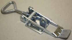 XL size Toggle latch Zinc plated steel Steel countersunk holes with Triangle screw loop