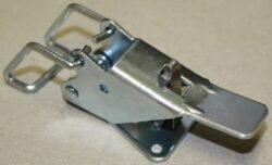 Draw latch Steel Small size straight holes with bent Wire link loop and safety catch