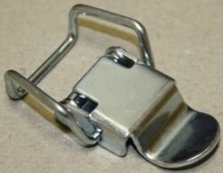 Draw latch Zinc plated Steel Small size straight holes with bent Wire link loop