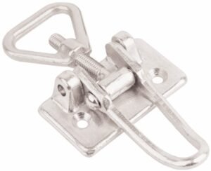 Chrome Heavy duty Toggle latch Drop Forged steel Medium size countersunk holes with Triangle screw loop
