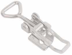 Chrome plated Furniture Toggle latch Small size padlocable countersunk holes with Triangle screw loop