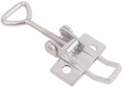 Stainless steel Latch Medium size straight holes for rivet with Triangle screw loop and Locking Nut