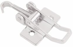 Chrome plated Tension latch Medium size Steel countersunk holes with Flat Hook screw