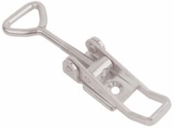 Stainless Over centre Toggle latch Medium size countersunk holes with Triangle screw loop