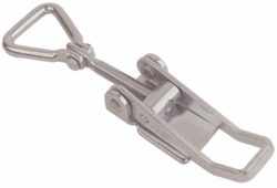 Stainless steel latch Adjustable Over centre latch Medium size for welding with Hinged Triangle screw loop