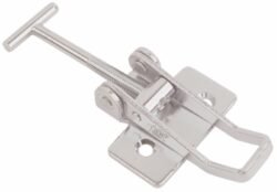 Over centre latch Stainless steel Medium size countersunk holes with T screw