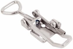 Stainless steel Over centre latch Large size straight holes for rivet with Triangle screw loop