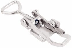 Stainless steel latch Large size countersunk holes with Triangle screw loop safety catch and friction ring