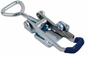 Tension latch Large size countersunk holes with Triangle screw loop safety catch and blue rubber handle