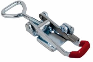 Latch Large size countersunk holes with Triangle screw loop safety catch and red rubber handle