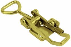 Yellow Toggle latch Large size countersunk holes with Triangle screw loop and safety catch