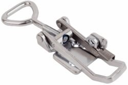 Stainless steel latches Medium size countersunk holes with Triangle screw loop safety catch and friction ring