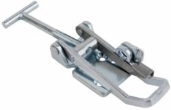 Over centre latch Large size countersunk holes with T screw and safety catch