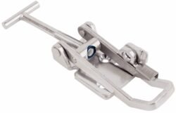 Stainless steel latch Large size countersunk holes with T screw safety catch and friction ring