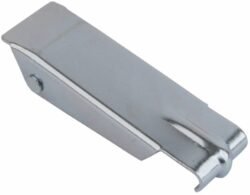 Draw latch Zinc plated steel Large size countersunk holes with Covered hook and friction ring