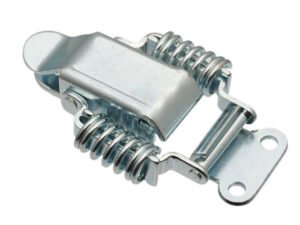 Tension spring Draw latch produced from Zinc plated steel Small size Base plate with Straight holes