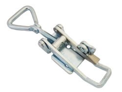 Latch Large size countersunk holes with Hinged Triangle screw loop and safety catch