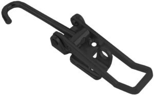Hook style military latch Black color Large size Steel countersunk holes with Hook screw