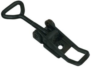 Black color military latch Medium size Steel countersunk holes with Triangle screw loop