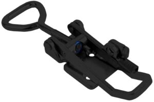 Black color military latch Large size countersunk holes with Triangle screw loop safety catch and friction ring